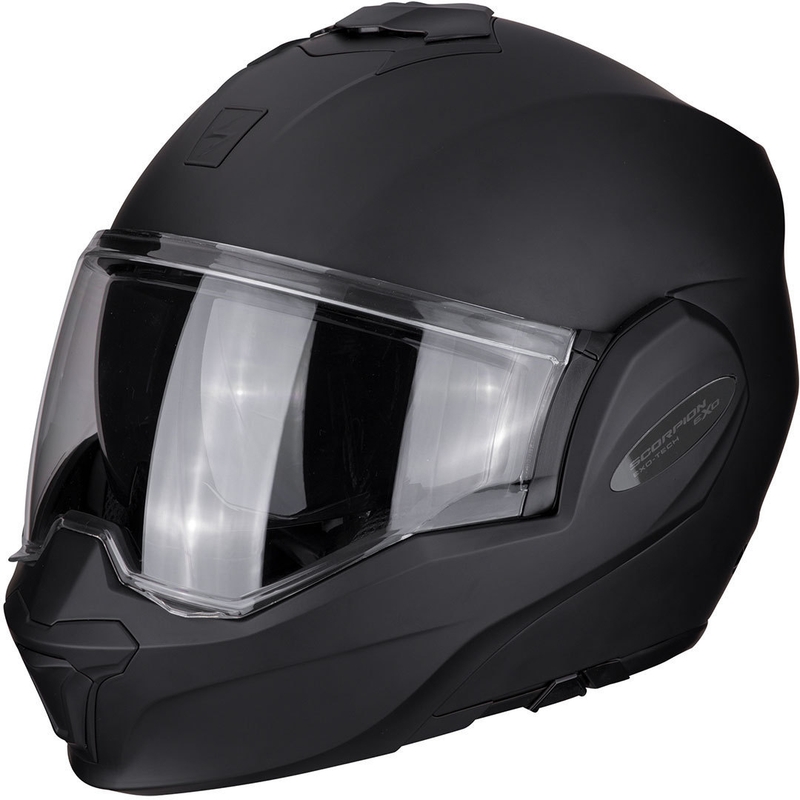 Atverčiamas šalmas Scorpion EXO-TECH EVO juodas matinis