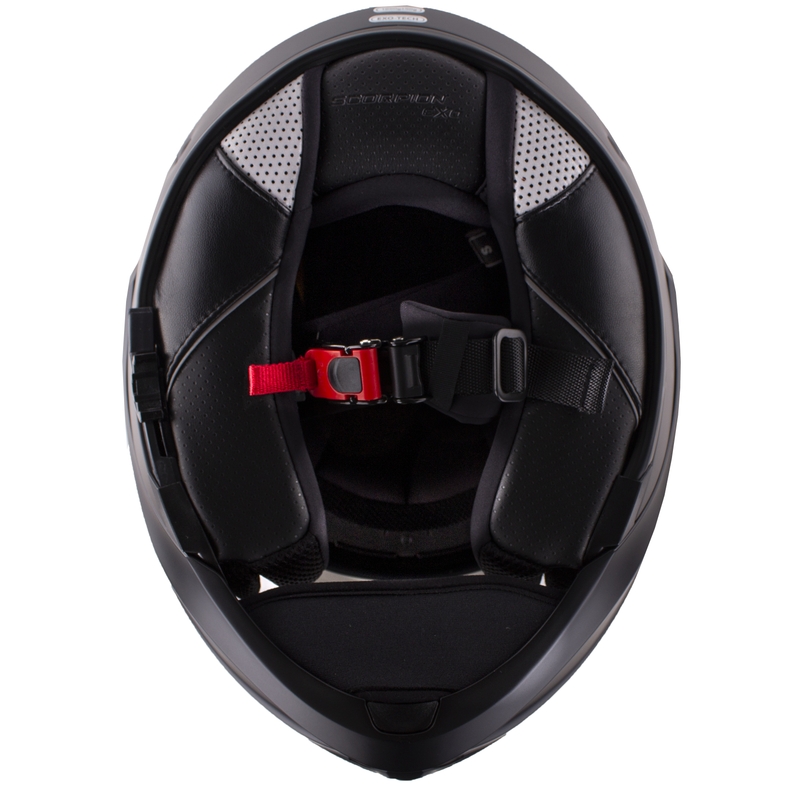 Atverčiamas šalmas Scorpion EXO-TECH EVO juodas matinis