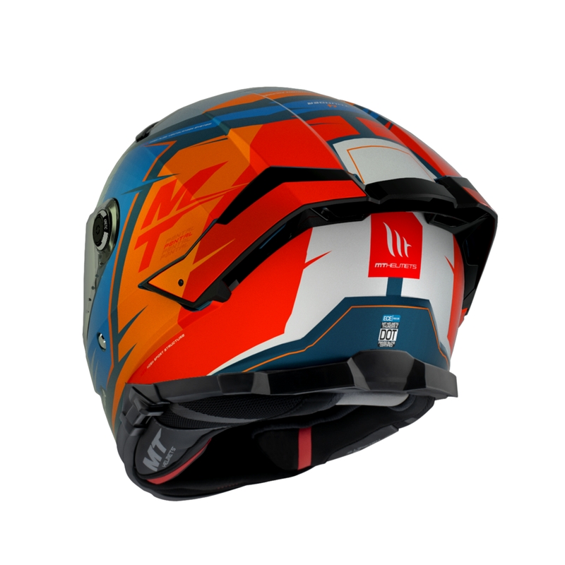 Integrální přilba na motorku MT Thunder 4 SV Pental B4 modro-oranžová