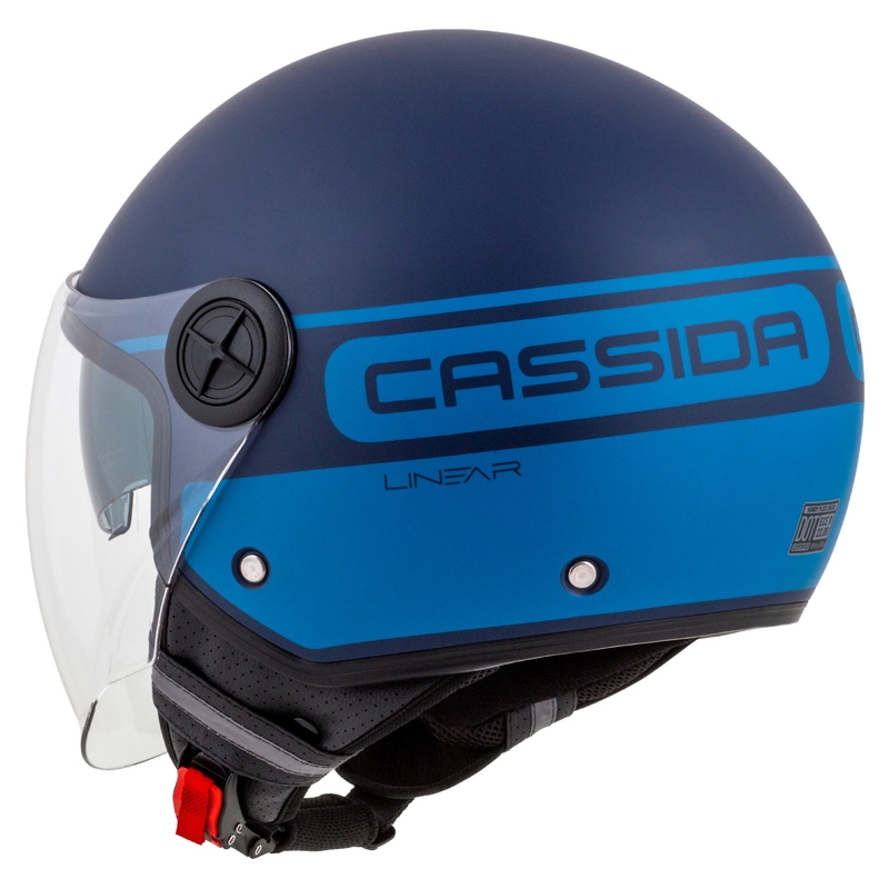 "Cassida Handy Plus Linear" atviras motociklininko šalmas mėlynas