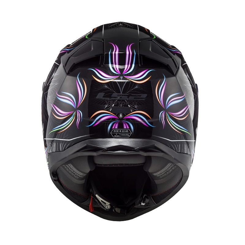 LS2 FF811 Vector II Tropical baltai violetinės ir juodos spalvos integralus motociklininko šalmas