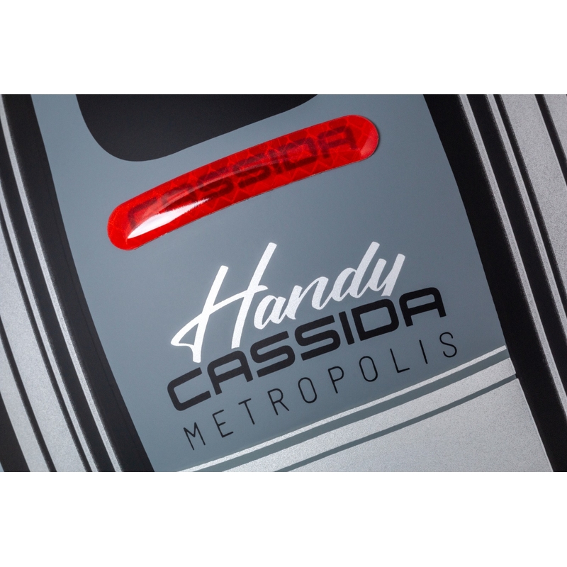 Cassida Handy Metropolis Vision atviras motociklo šalmas, juodas-atspindintis pilkas