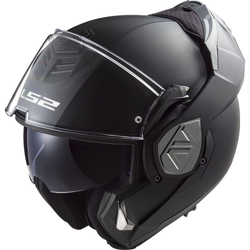 Apverčiamas motociklininko šalmas LS2 FF906 Advant Solid black matt