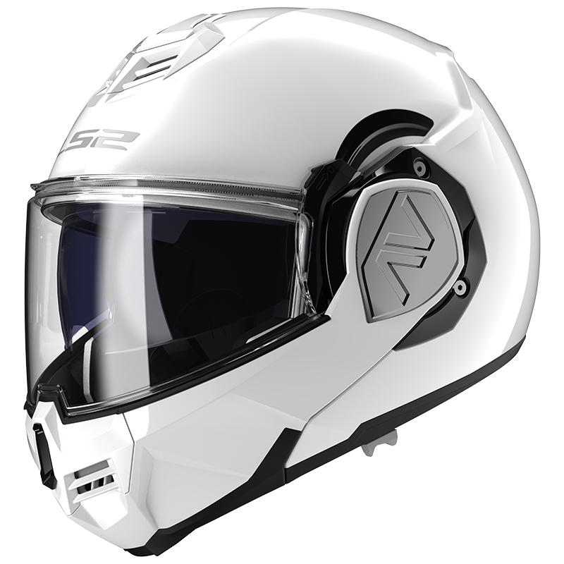 Apverčiamas motociklininko šalmas LS2 FF906 Advant Solid white