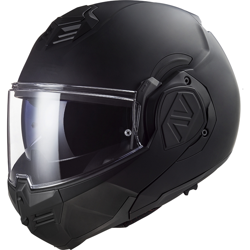 Apverčiamas motociklininko šalmas LS2 FF906 Advant Noir-06 juodas