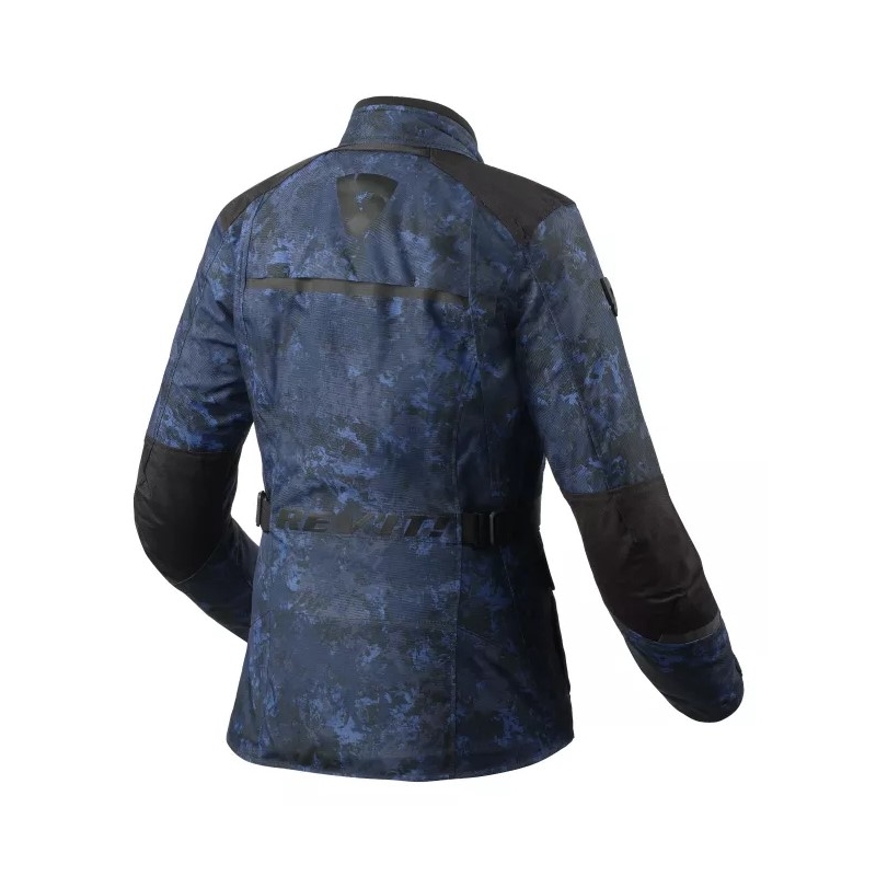 Moteriška Revit Voltiac 3 H2O camo blue motociklininko striukė išpardavimas