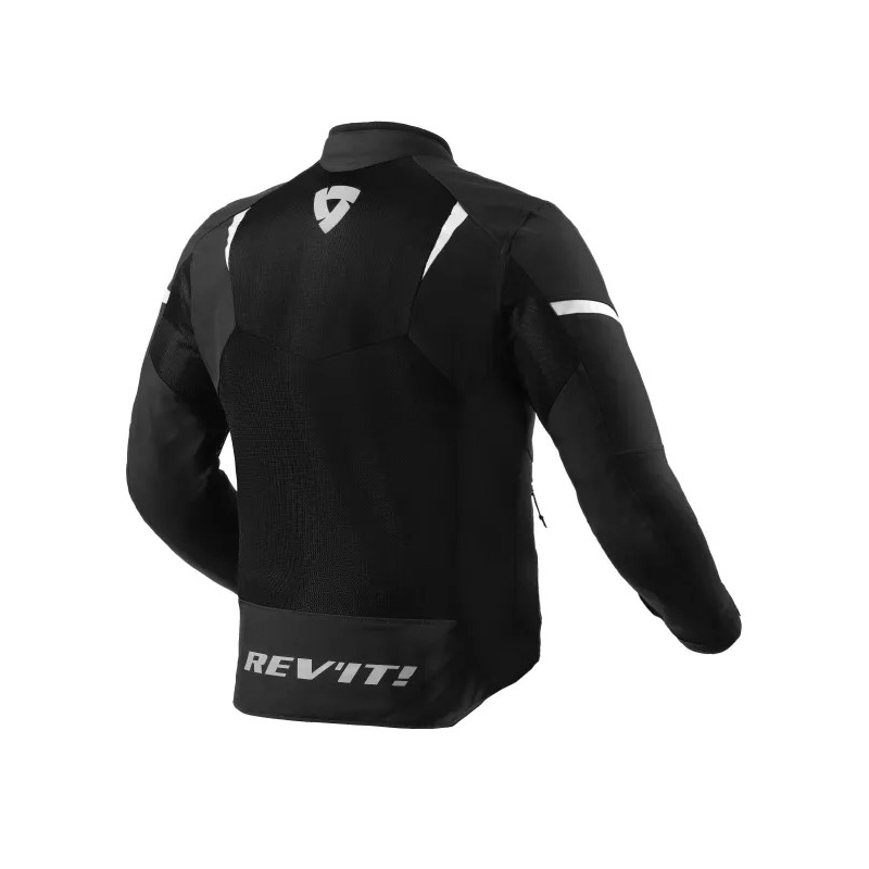 "Revit Hyperspeed 2 GT Air" juodai balta motociklininko striukė išpardavimas