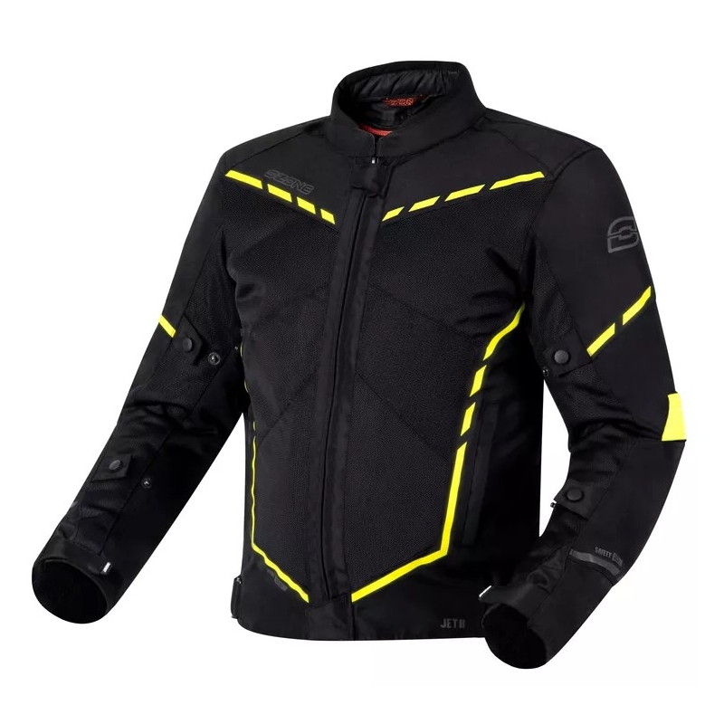 Moto striukė Ozone Jet II black-fluo yellow išpardavimas