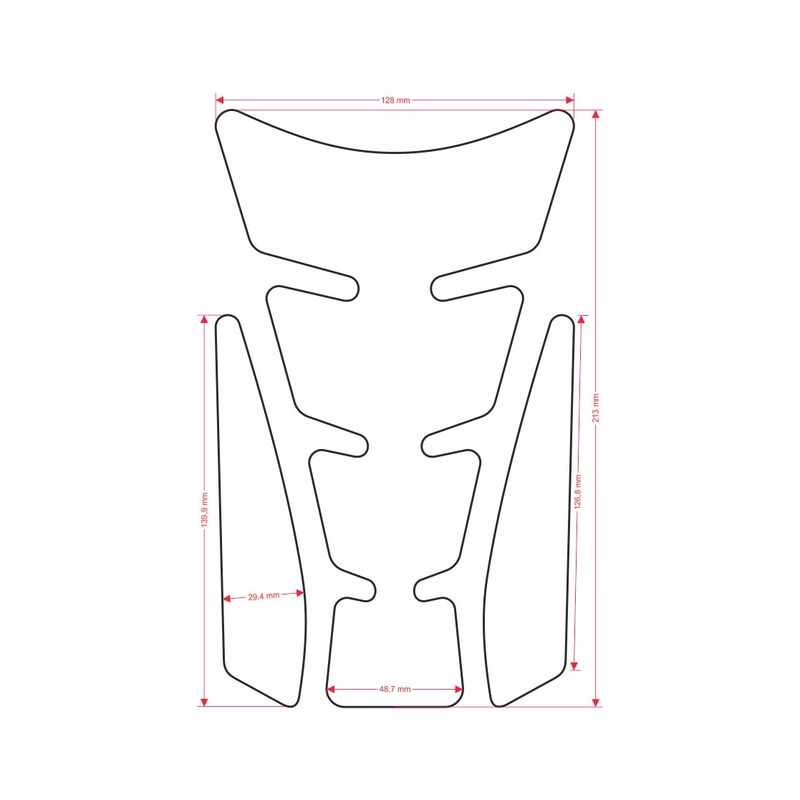 Degalų bako dangtelis - bako padas Spausdinti Sparnai raudoni su šonine dalimi
