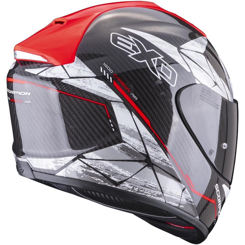 Integrální přilba Scorpion EXO-1400 EVO Carbon Air Aranea černo-fluo červená