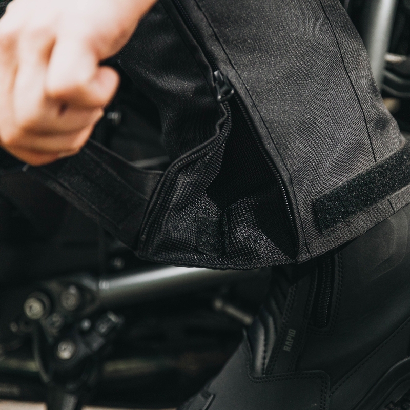 "Ozone Vulcan" juodos motociklininko kelnės