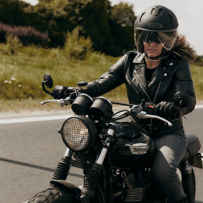 Ozone Ramones Moteriška motociklininko striukė Black
