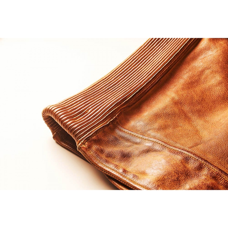 Kuro Bourbon Brown Odinė motociklininko striukė išpardavimas