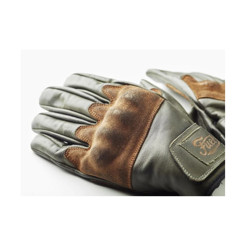 Kuro Rodeo Motociklininko pirštinės Žalia-ruda