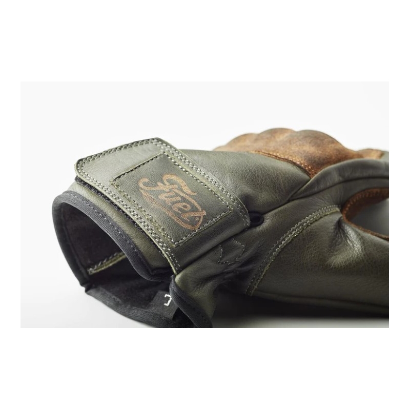 Kuro Rodeo Motociklininko pirštinės Žalia-ruda