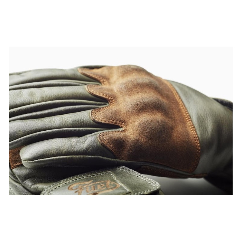 Kuro Rodeo Motociklininko pirštinės Žalia-ruda