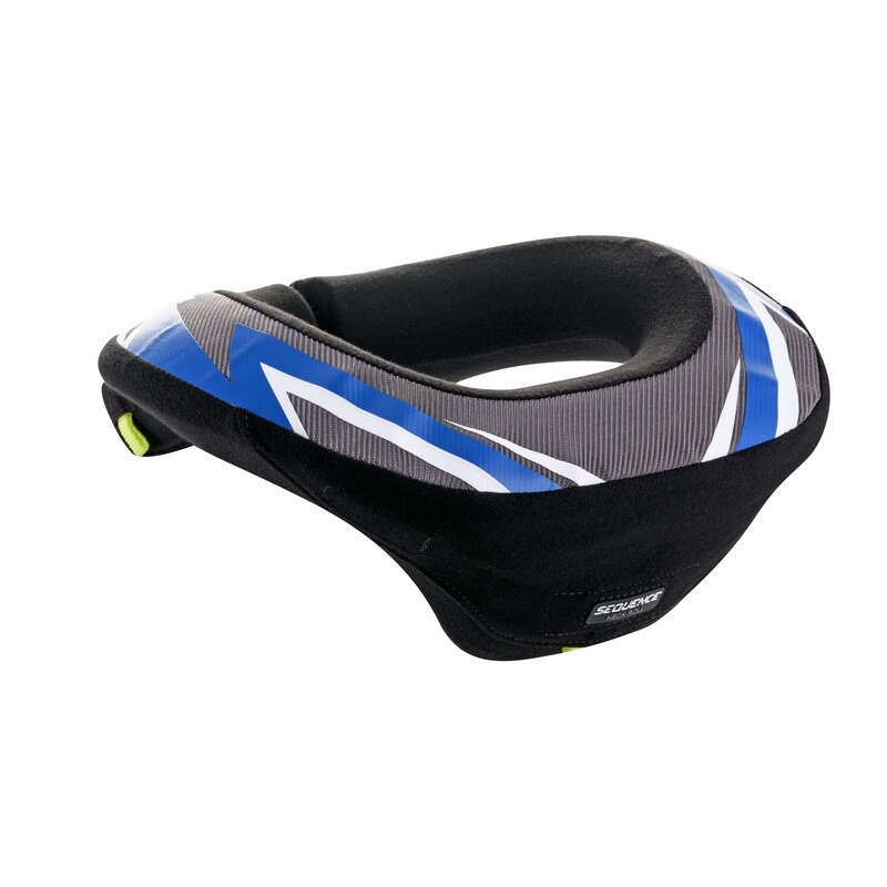 Alpinestars Sequence jaunimo kaklo apsauga juoda, balta ir mėlyna