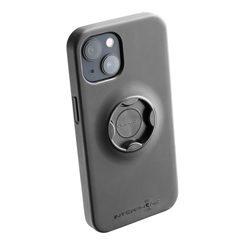 Apsauginis dangtelis "Interphone QUIKLOX", skirtas "Apple iPhone 14", juodas
