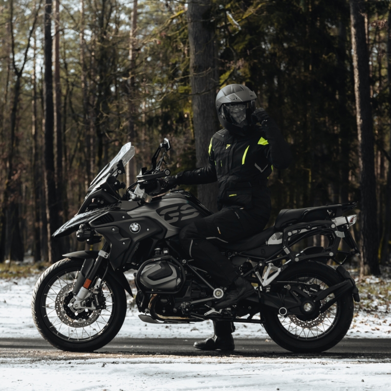 Motociklininko striukė Rebelhorn Hardy II black-fluo yellow išpardavimas