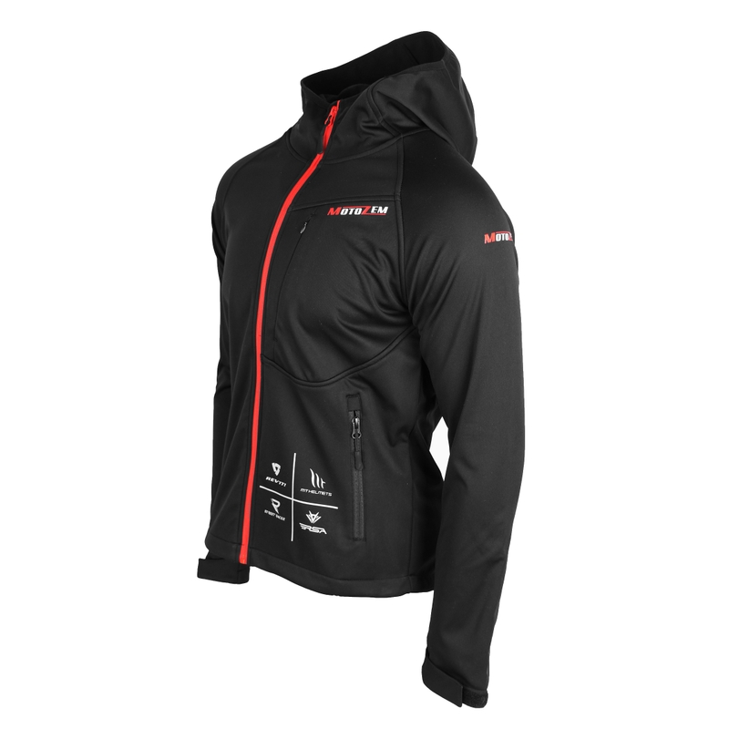 Softshell striukė MotoZem Racing Team juoda-raudona