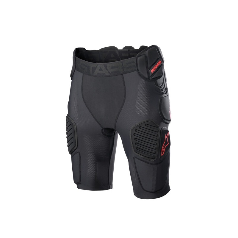 Alpinestars Bionic Pro motokroso šortai juodai raudoni