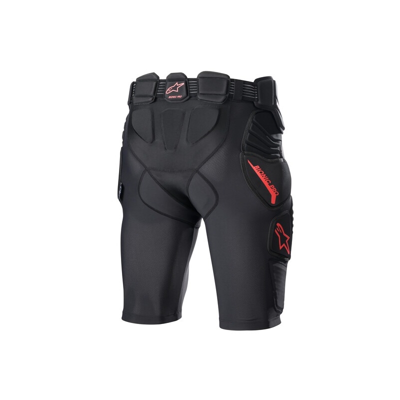 Alpinestars Bionic Pro motokroso šortai juodai raudoni