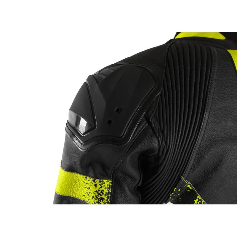 RSA Imola 2 juodai-baltai-geltona motociklininko kombinezonas išpardavimas