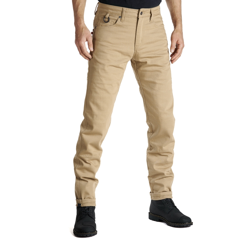 Motociklininko džinsai PANDO MOTO Robby Slim beige išpardavimas
