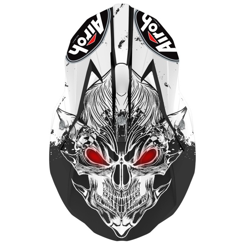 Dětská motokrosová přilba Airoh Wraap Youth Beast černo-bílá