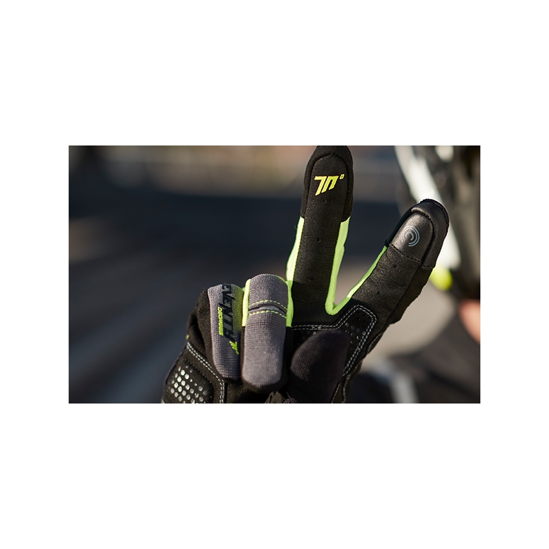 Rukavice na motorku SEVENTY DEGREES SD-C48 černo-fluo žluté