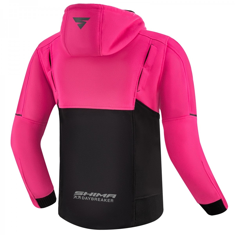 Moteriškas motociklininko džemperis su gobtuvu Shima Daybreaker black and pink