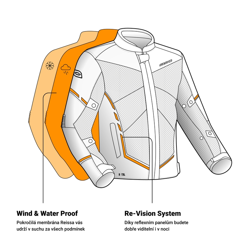 Moto striukė Ozone Jet II black-fluo yellow išpardavimas