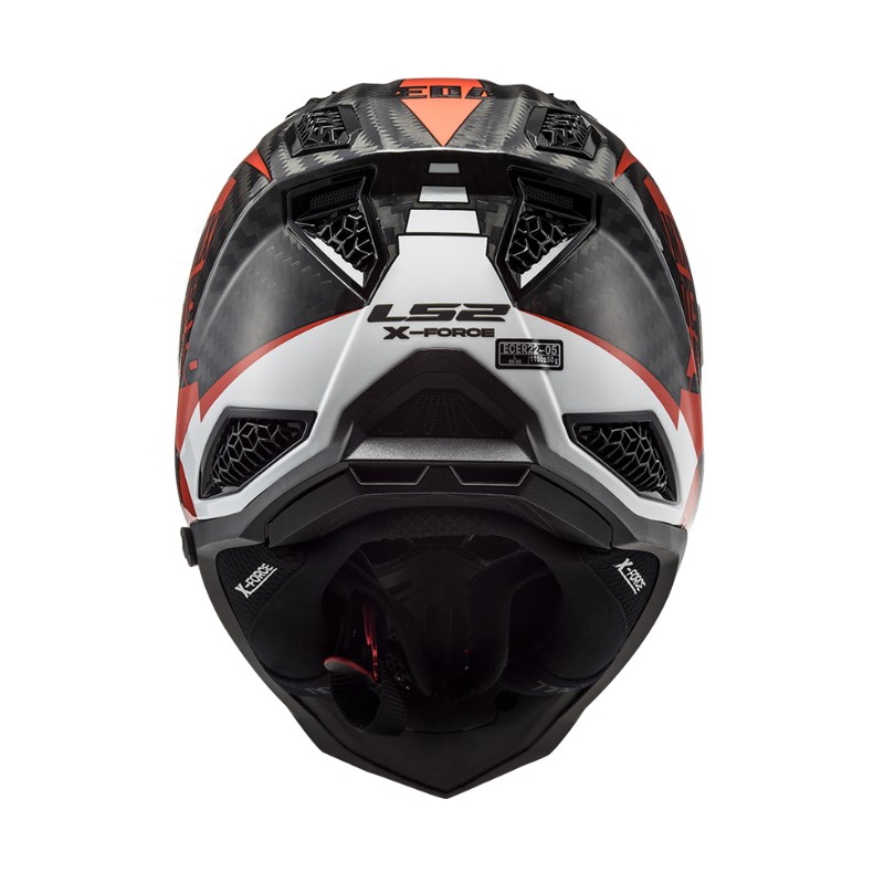 Motokroso šalmas LS2 MX703 C X-Force Victory juodas-raudonas-baltas