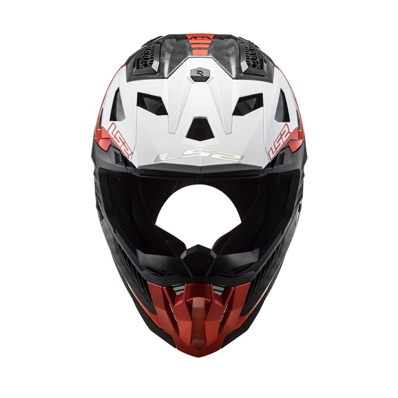 Motokroso šalmas LS2 MX703 C X-Force Victory juodas-raudonas-baltas