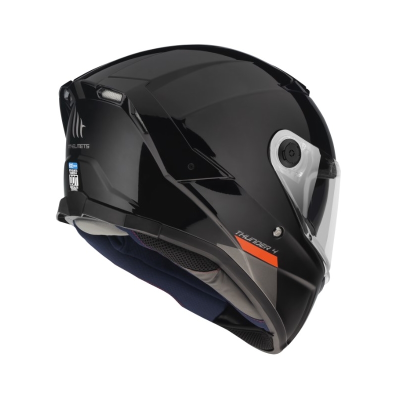 MT FF118SV Thunder 4 SV integralus motociklininko šalmas juodas blizgus