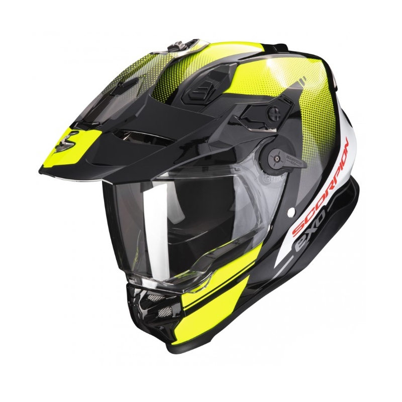 Enduro motociklininko šalmas SCORPION ADF-9000 AIR Trail juodas-fluo geltonas