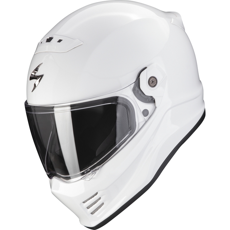 Integruotas motociklininko šalmas SCORPION COVERT FX baltas