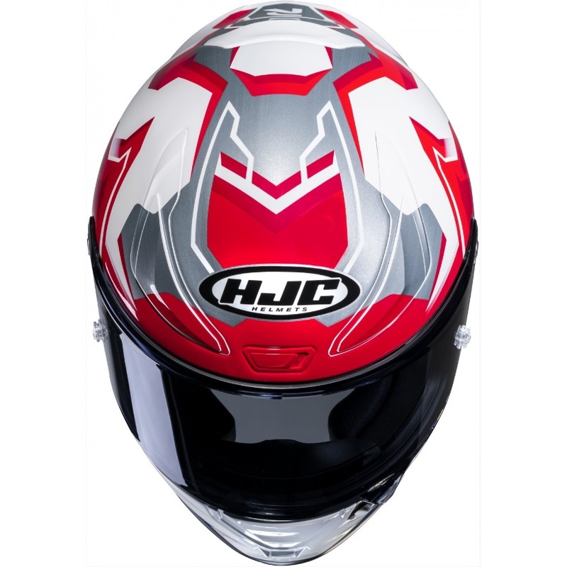 HJC RPHA 1 Nomaro MC21 raudonai-mėlynai-baltai-sidabrinis integralus motociklininko šalmas išpardavimas