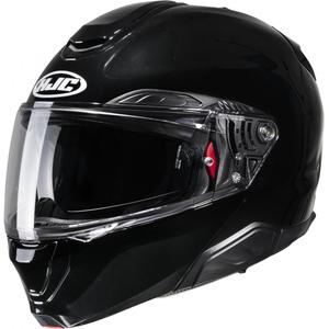 HJC RPHA 91 Solid metallic black flip-up motociklininko šalmas