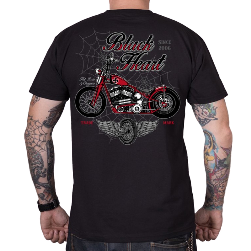 Pánské triko Black Heart Red Baron Chopper