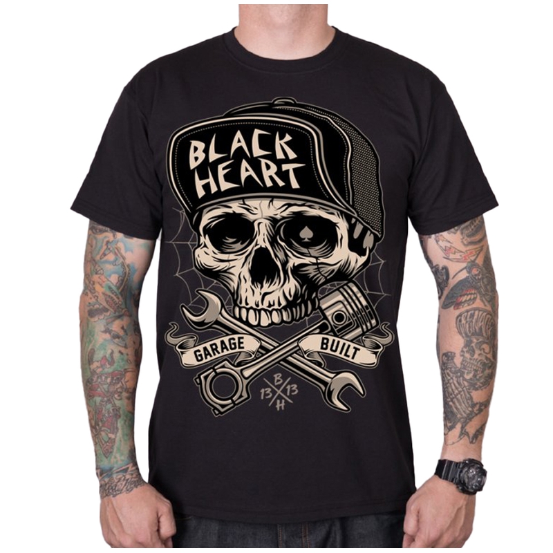 Vyriški marškinėliai Black Heart Garage Built