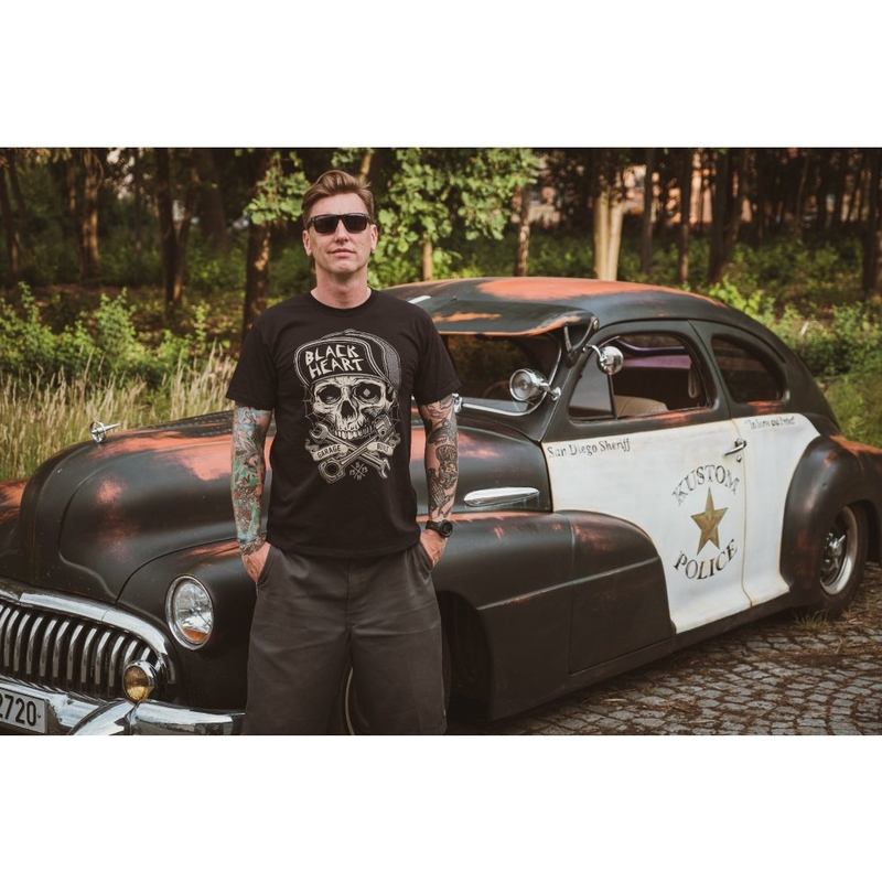 Vyriški marškinėliai Black Heart Garage Built