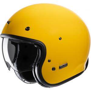 Atviras motociklininko šalmas HJC V31 Solid yellow
