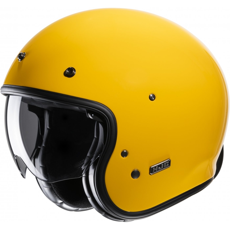 Atviras motociklininko šalmas HJC V31 Solid yellow