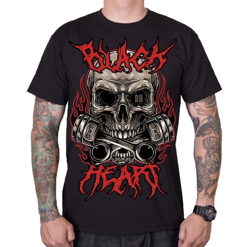 Vyriški marškinėliai Black Heart Metal Head