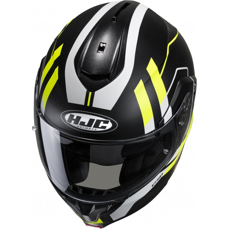 Vyklápěcí přilba na motorku HJC C91 Octo MC3HSF černo-bílo-fluo žlutá