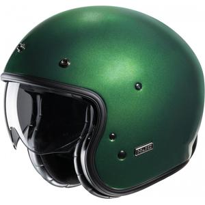 Atviras motociklininko šalmas HJC V31 Solid green