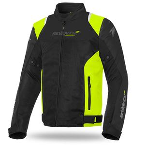 Motociklininko striukė SEVENTY DEGREES SD-JR48 black-fluo yellow