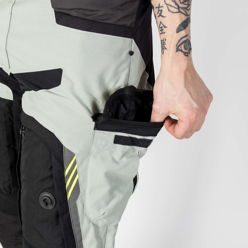 Rebelhorn Patrol Grey-Black-Fluo Yellow motociklinės kelnės išpardavimas