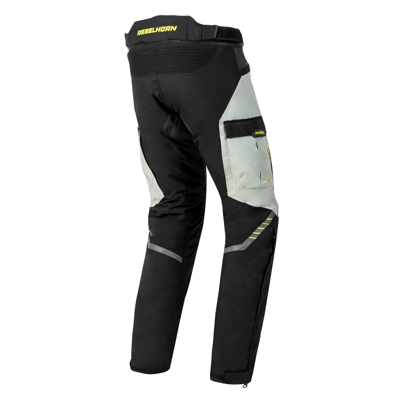 Rebelhorn Patrol Grey-Black-Fluo Yellow motociklinės kelnės išpardavimas